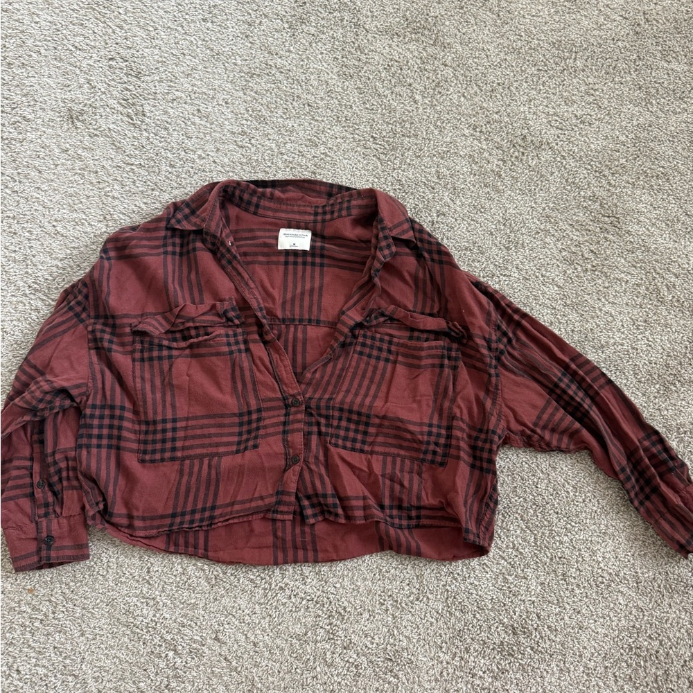 Plaid Button-Up Shirt